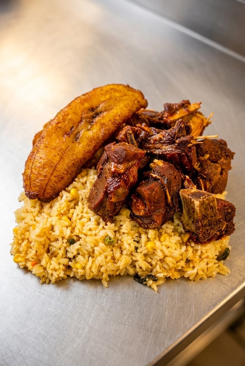 Stew pork with rice